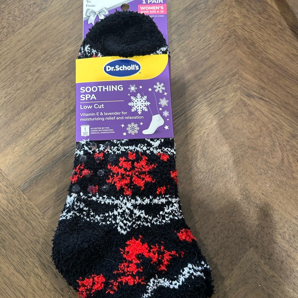 Dr. Scholl's Black and Red Comfort Socks